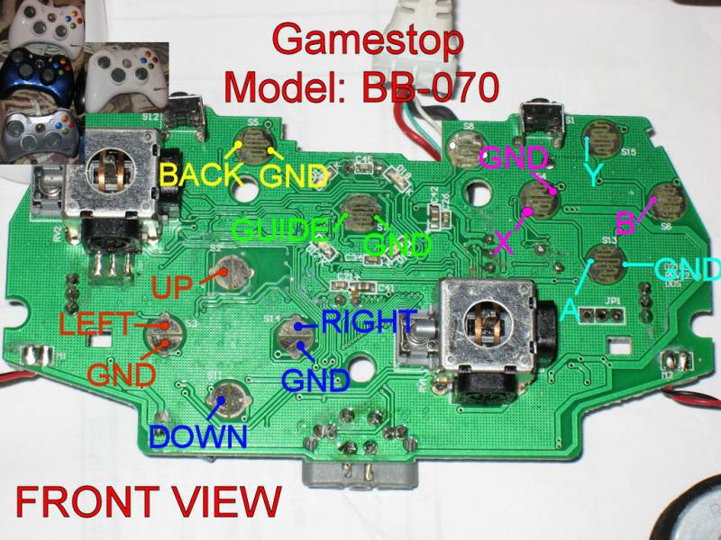 Xbox One Controller Circuit Board Diagram 1