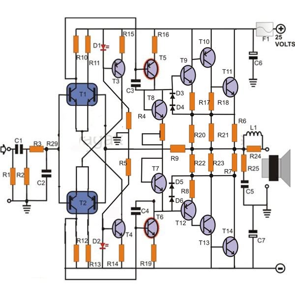 3055 Amplifier Circuit Diagram 1