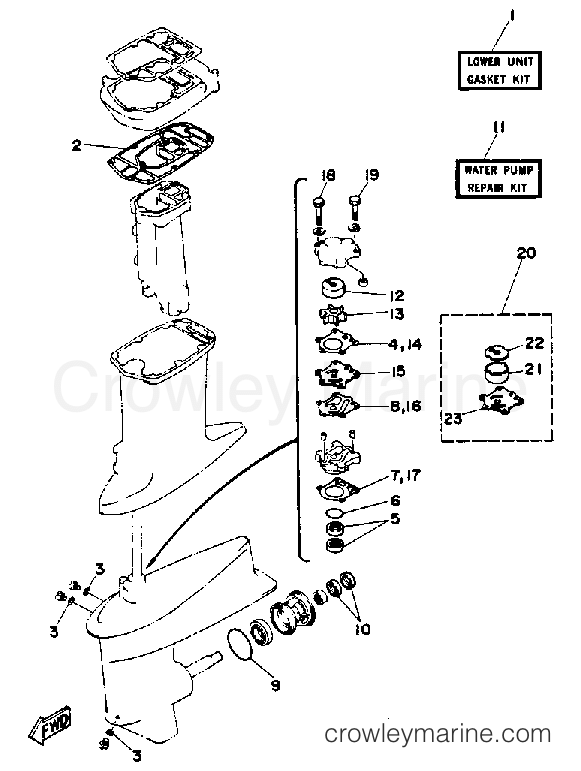 Yamaha Outboard Water Pump Diagram 1