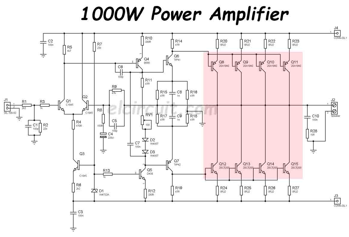 Power Amp Circuit Diagram 1