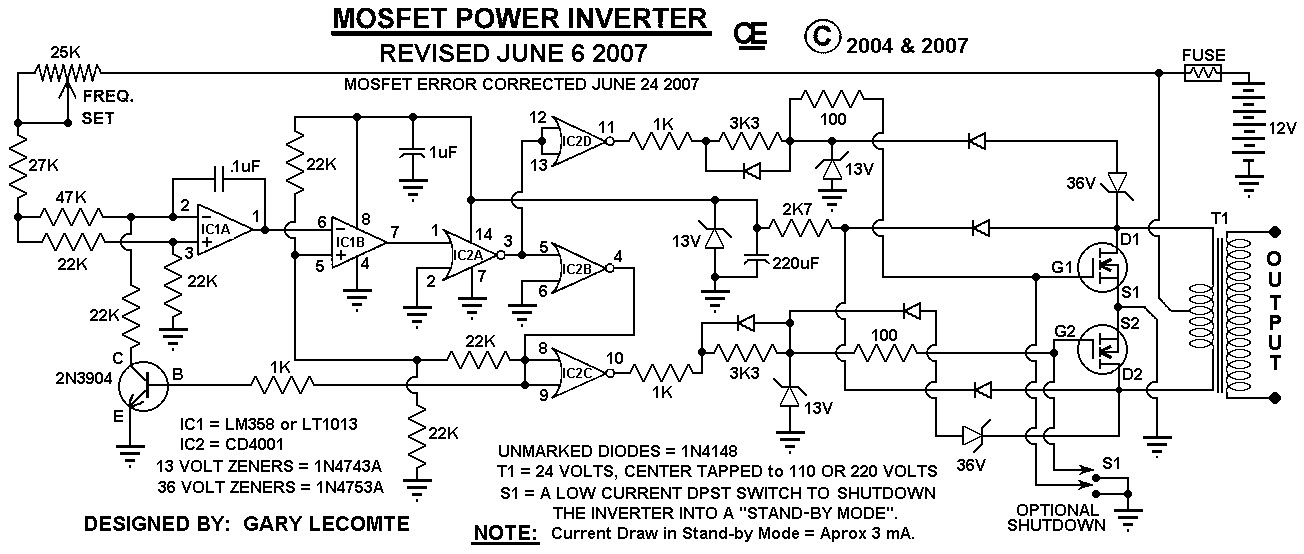 Power Inverter Circuit Diagram 1