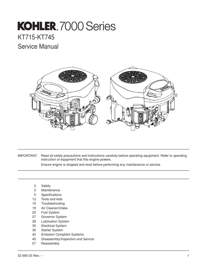 Kohler 7000 Series Parts Diagram 1