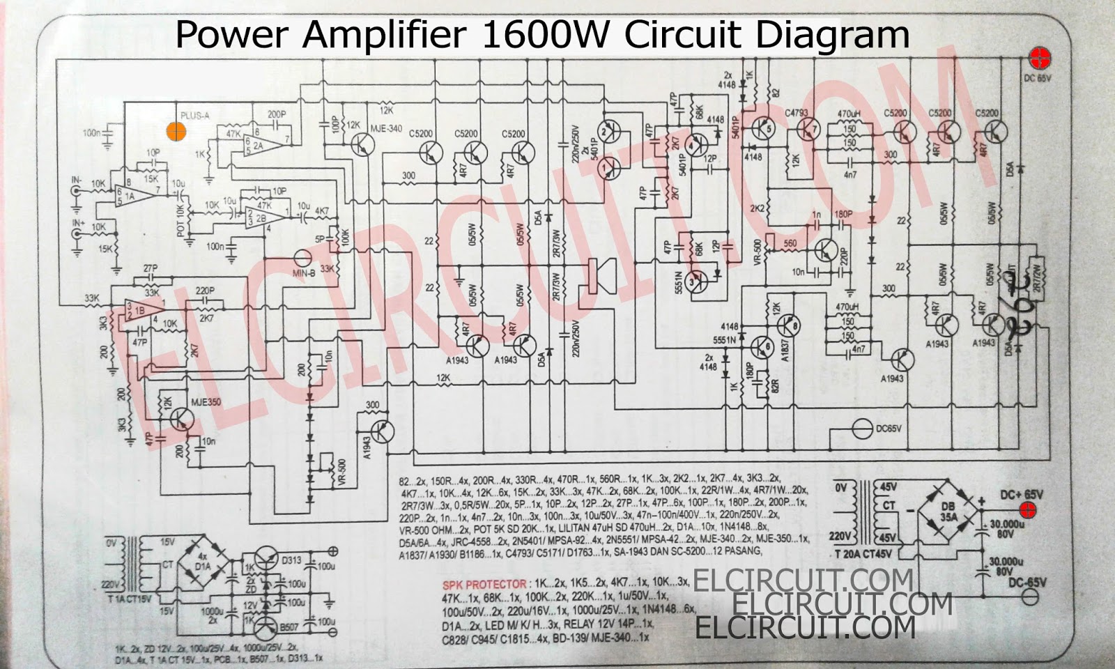10000 Watts Power Amplifier Circuit Diagram 1