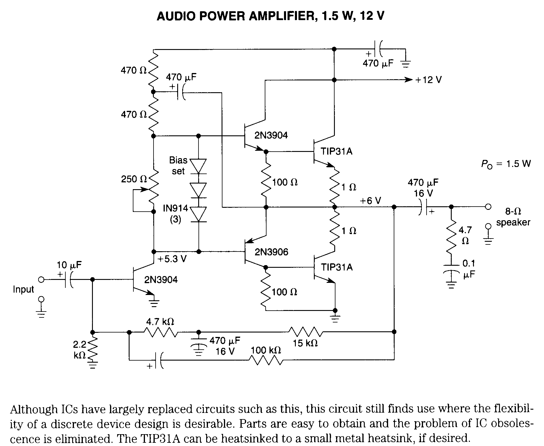 Audio Amplifier Circuit Diagram 1
