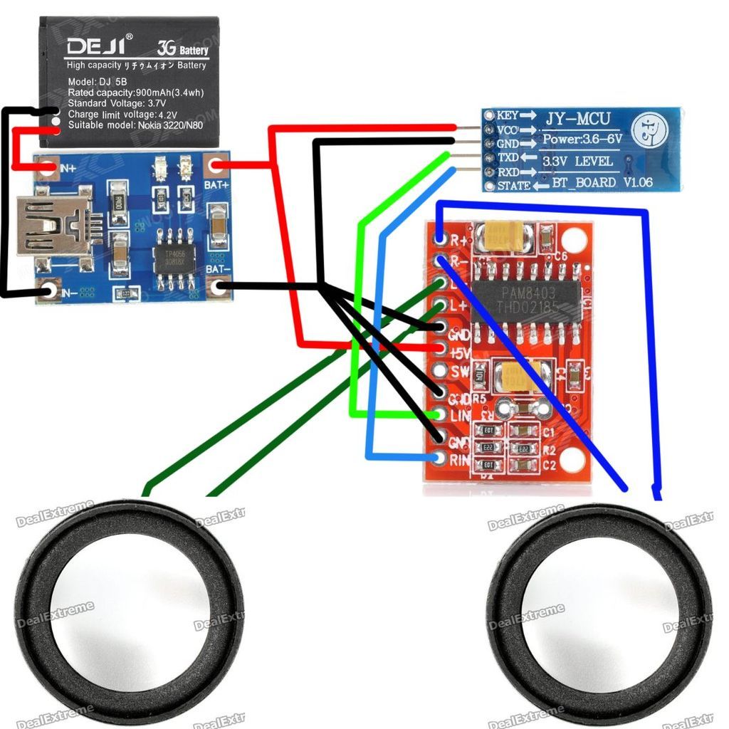 Bluetooth Speaker Circuit Board Diagram 1