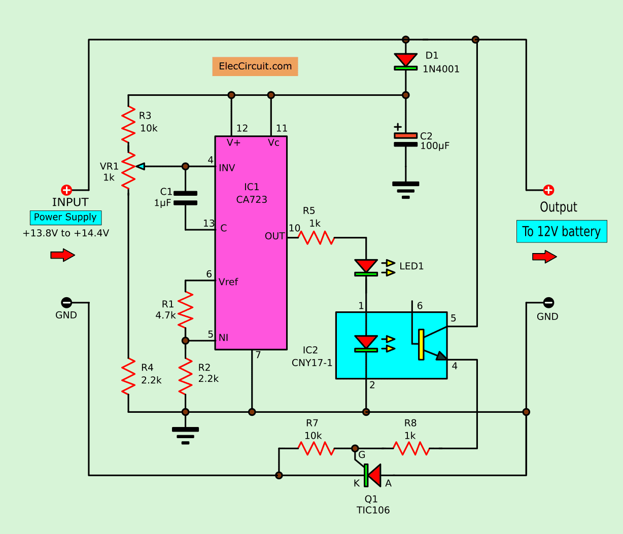 12V Battery Charger Circuit Diagram 1