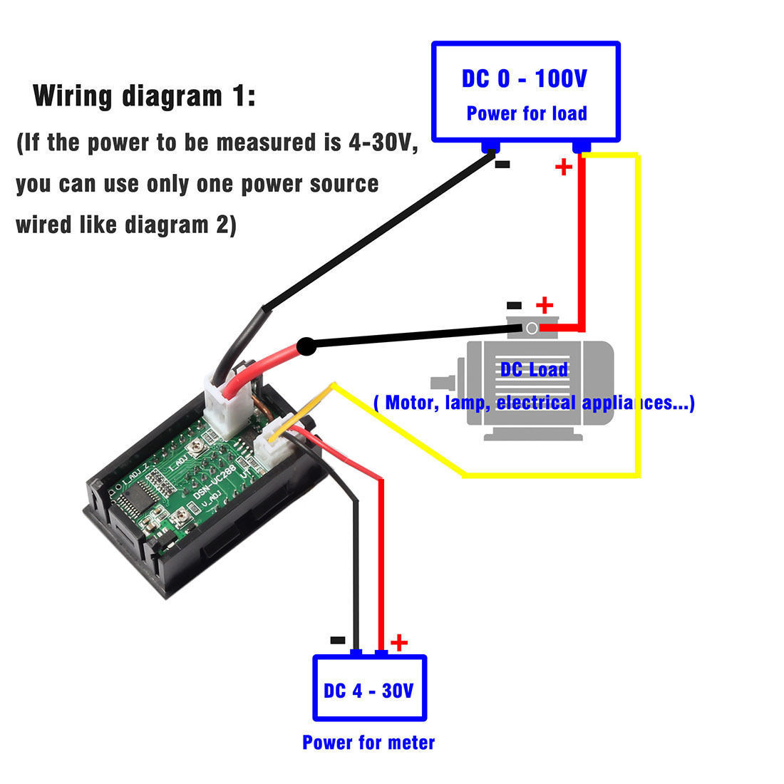Digital Voltmeter Ammeter Wiring Diagram 1