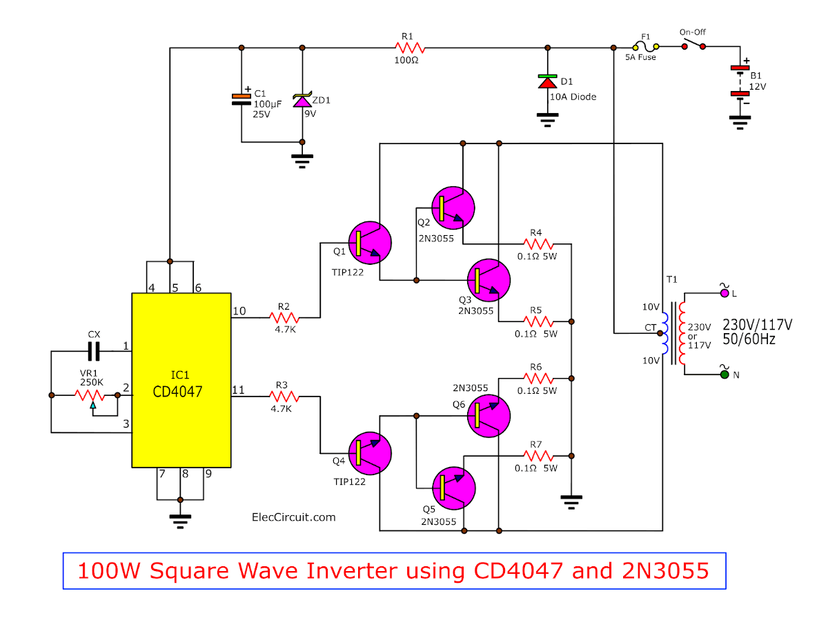4047 Ic Inverter Circuit Diagram 1