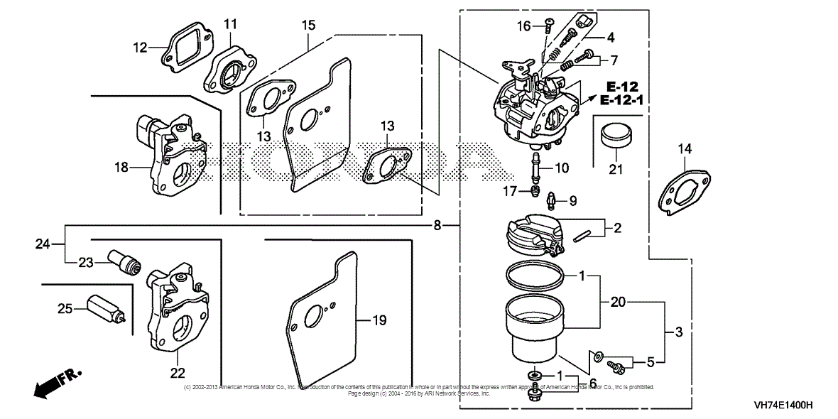 Honda Lawn Mower Carburetor Diagram 1