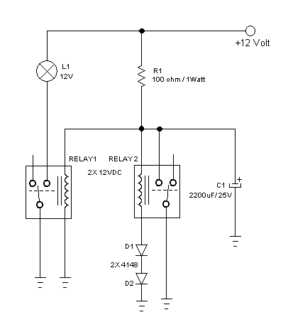 Electronic Flasher Relay Circuit Diagram 1