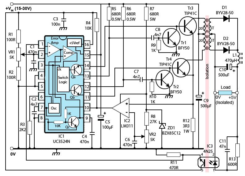 12V Smps Power Supply Circuit Diagram 1