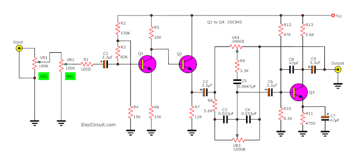 Tone Control Circuit Diagram 1