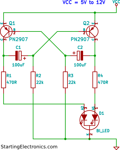 Led Flasher Circuit Diagram 1