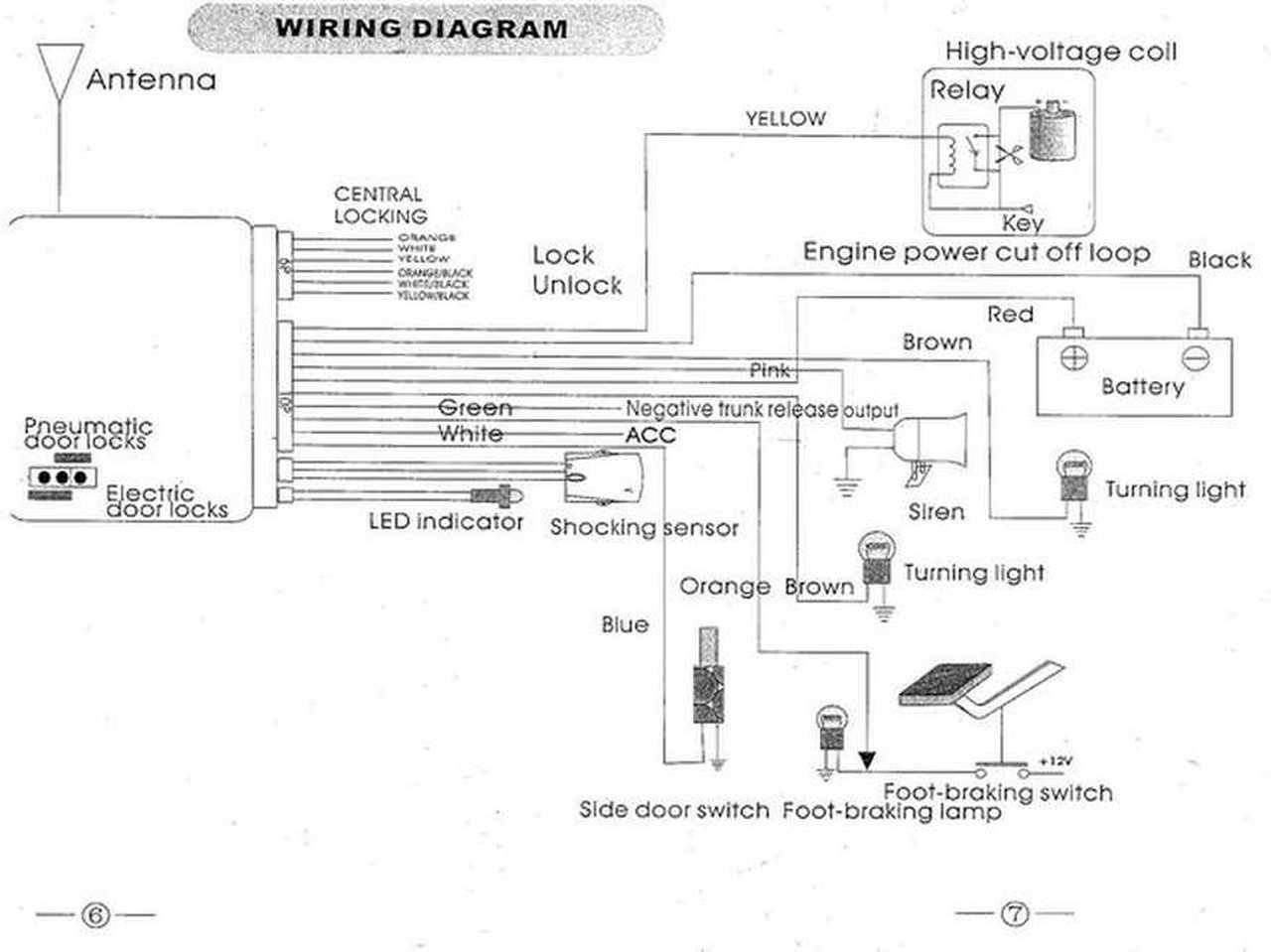 Remote Central Locking Wiring Diagram 1