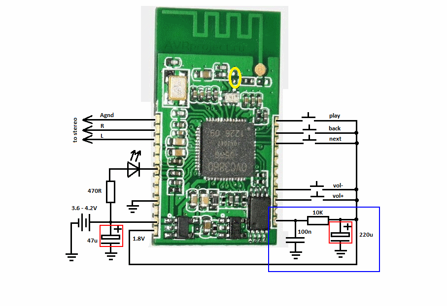 Bluetooth Module Circuit Diagram 1