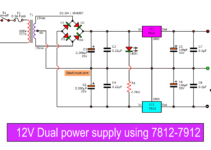 12V Dual Power Supply Circuit Diagram