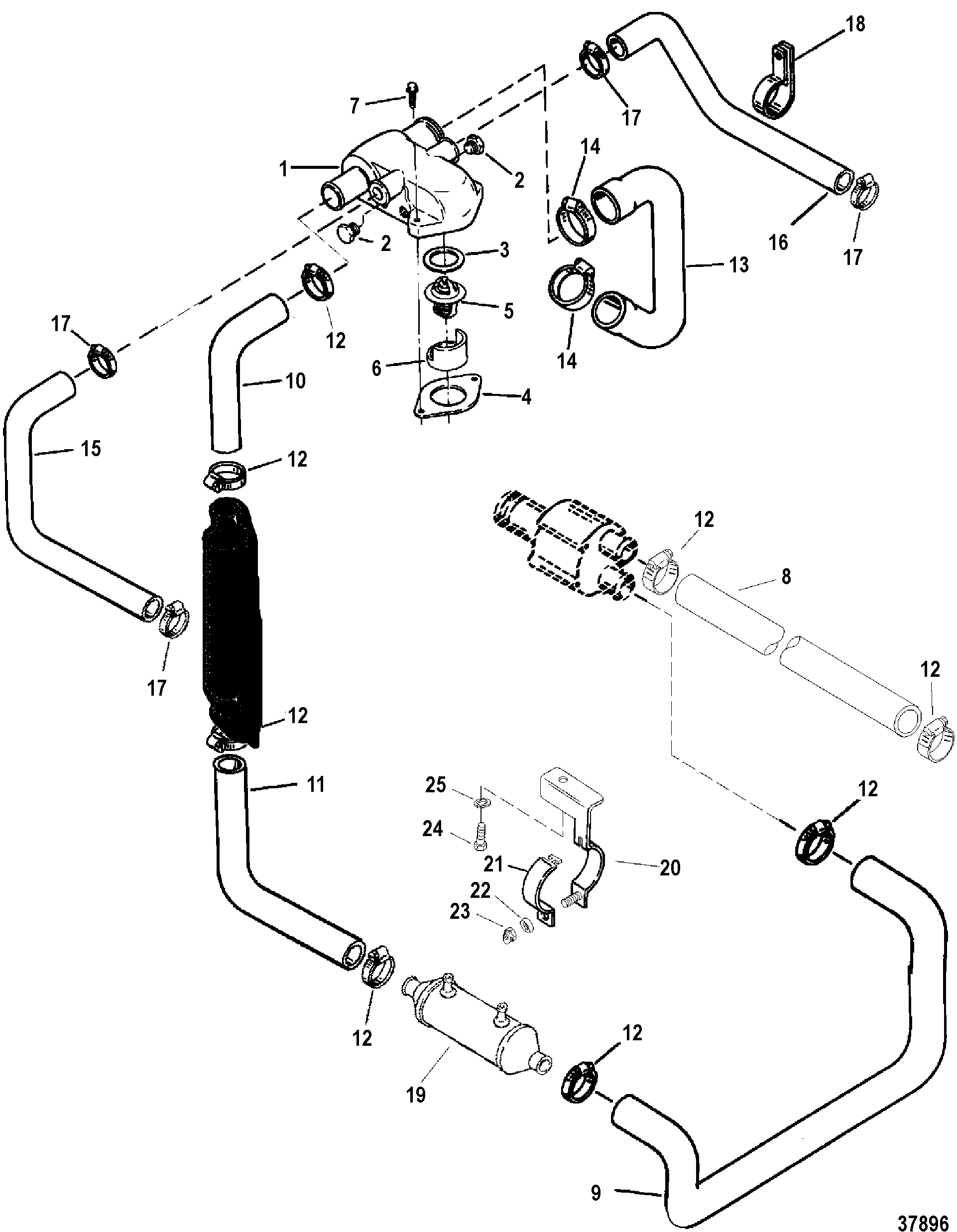 Mercruiser Raw Water Pump Diagram 1