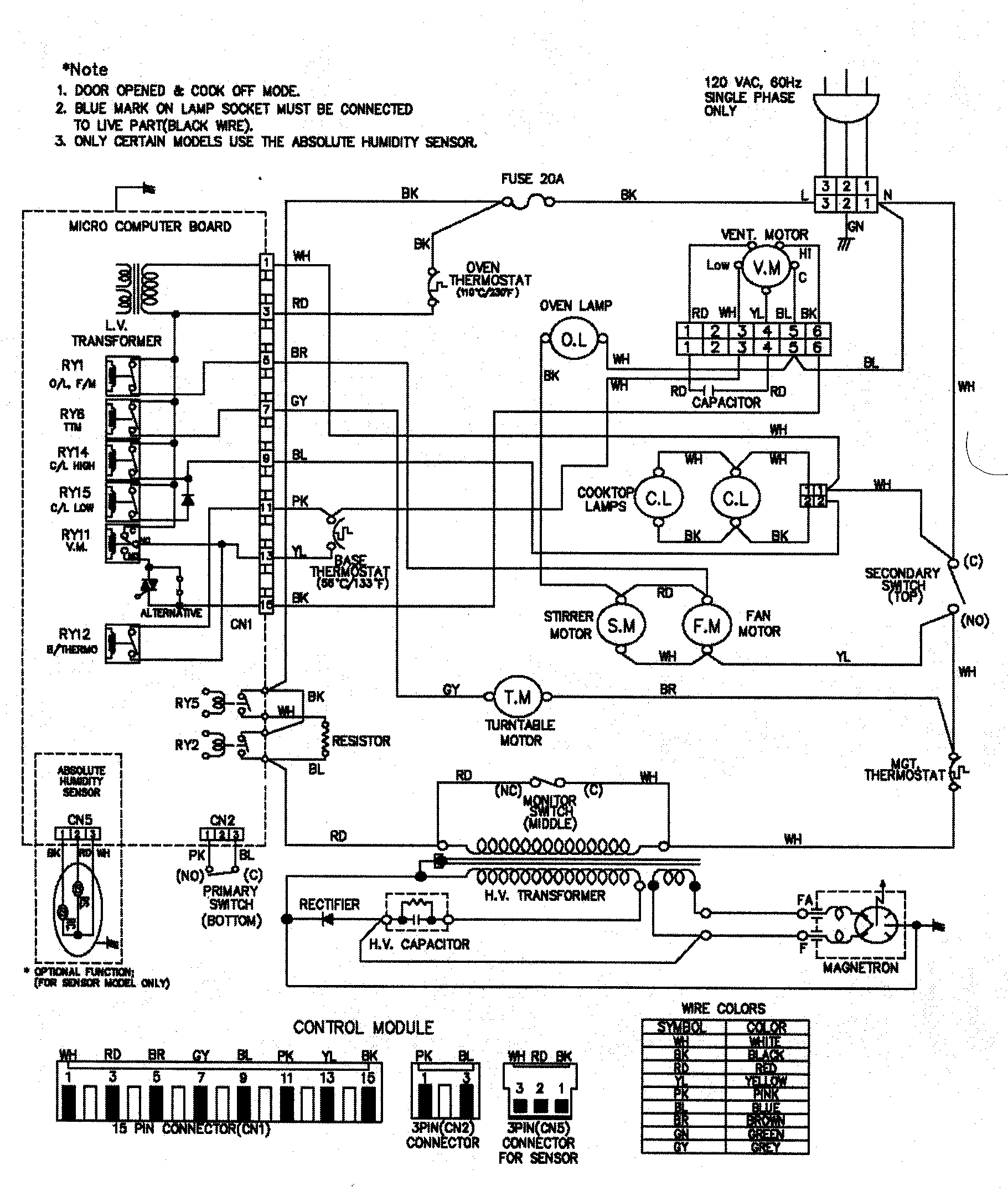 Microwave Oven Circuit Diagram 1