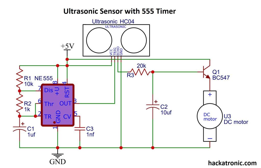 Ultrasonic Sensor Circuit Diagram 1