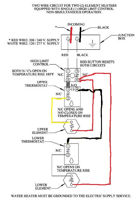 Electric Water Heater Wiring Diagram 1