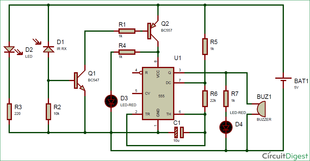 555 Timer Circuit Diagram 1