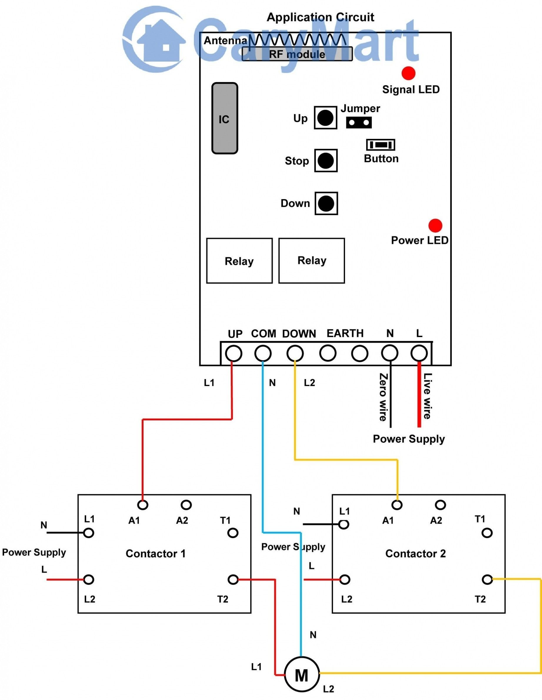 Timer And Contactor Wiring Diagram 1