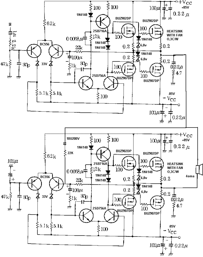 Mosfet Power Amplifier Circuit Diagram - Headcontrolsystem