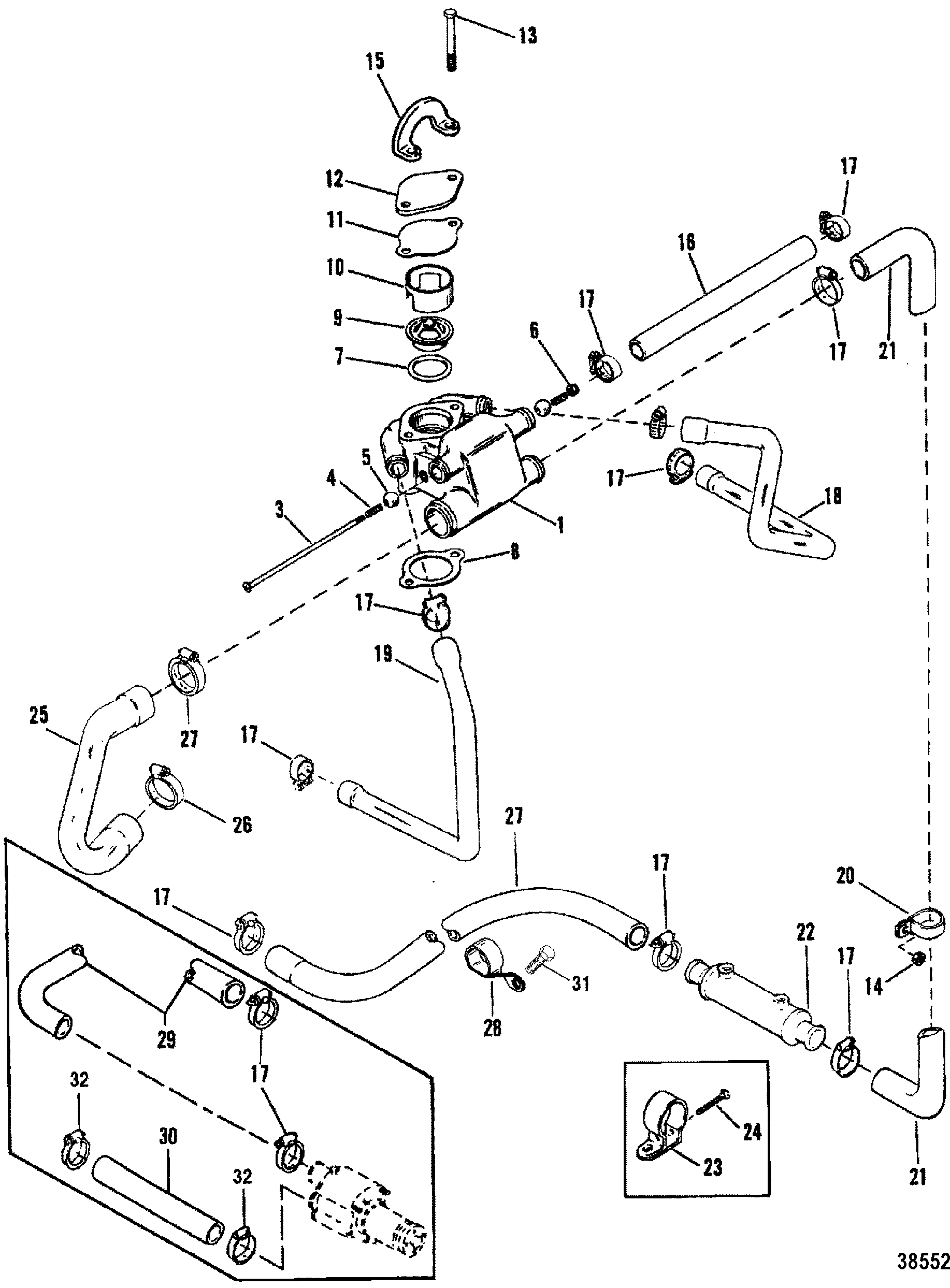 Mercruiser 4.3 Cooling System Diagram 1