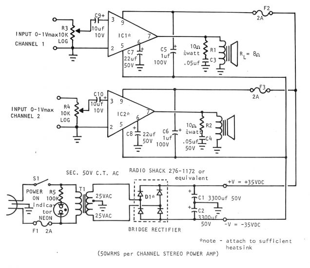 Pictorial Diagram Of A 50 Watt Booster Amplifier 1