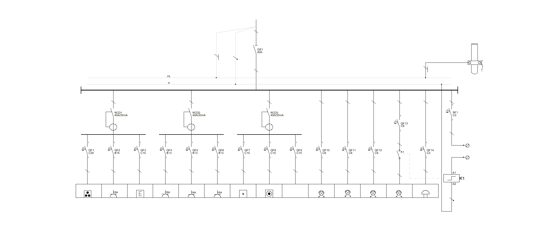 Single Line Diagram For House Wiring 1
