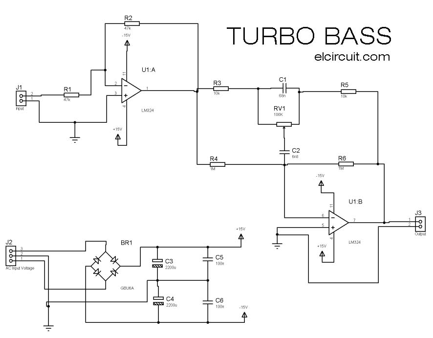 Bass Booster Circuit Diagram 1